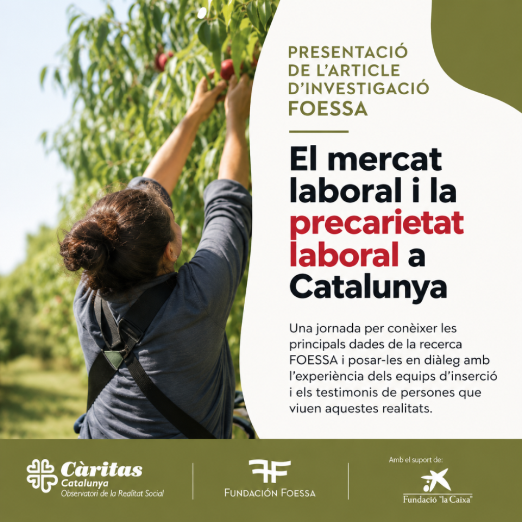 FOESSA analitza el mercat laboral i la precarietat laboral a Catalunya
